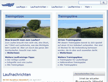 Tablet Screenshot of lauftipps.de