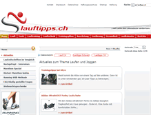 Tablet Screenshot of lauftipps.ch